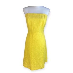 The Limited Strapless Yellow A-Line Dress 14 NWT